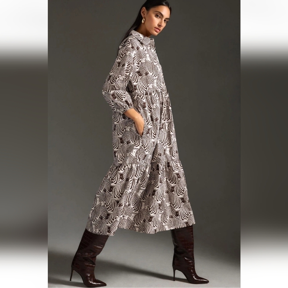 Anthropologie Maeve Bettina Tiered Maxi Dress Size X- Small NWOT